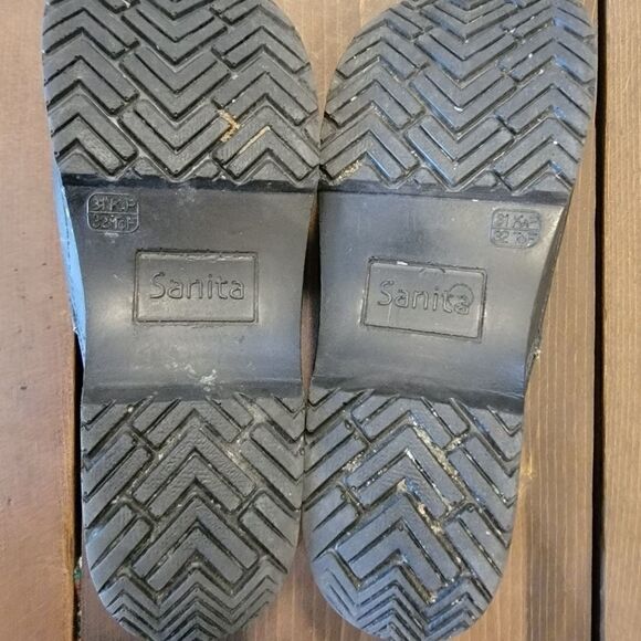 Sanita Youth Black Leather Clogs EU 31 (US 1.5) - Picture 5 of 6